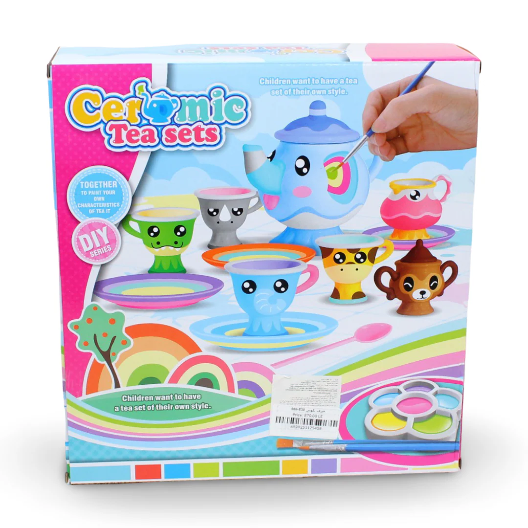 Xingxing Paint Your Own Ceramic Tea Set – 18 Pcs - Image 2