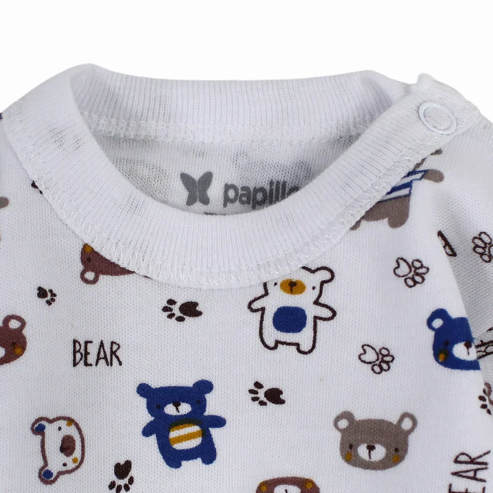 Unisex Baby Cotton Long-Sleeved Underwear Printed Bodysuit - Assorted Prints - Image 10