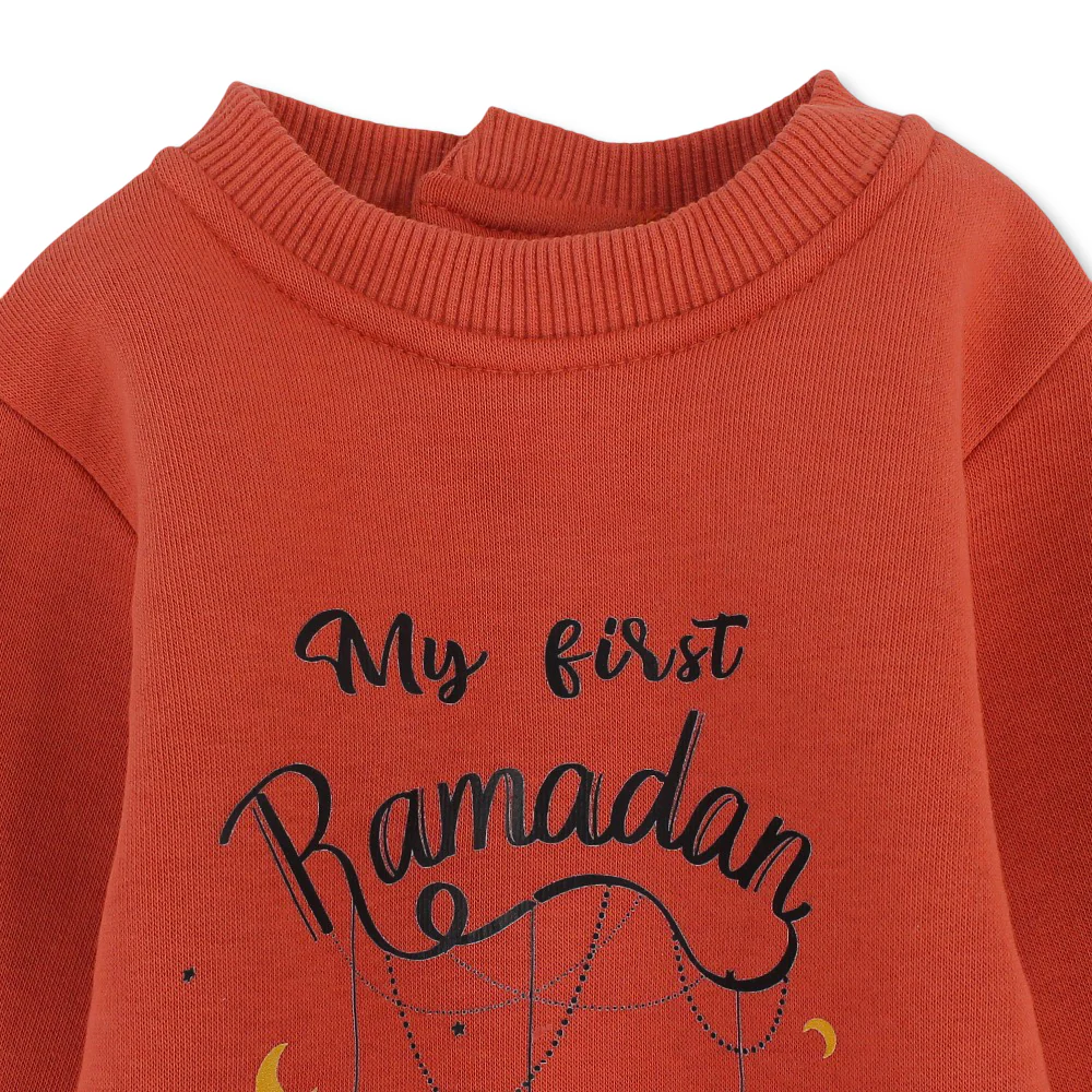 Unisex Baby Cotton Footless Onesie - Festive Ramadan Print - Image 5