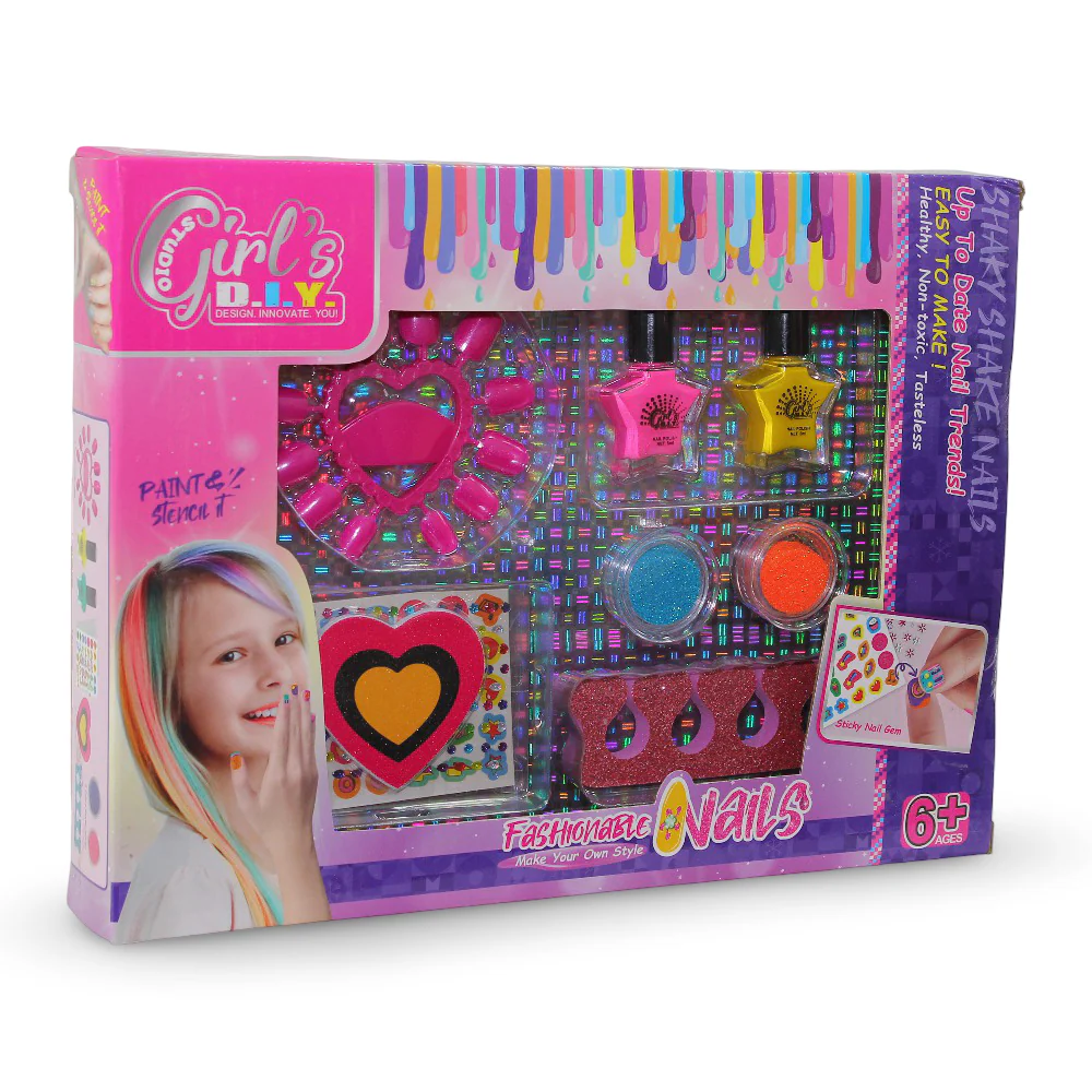 Girl’s DIY Fashionable Nails Nail Art Accessories Set