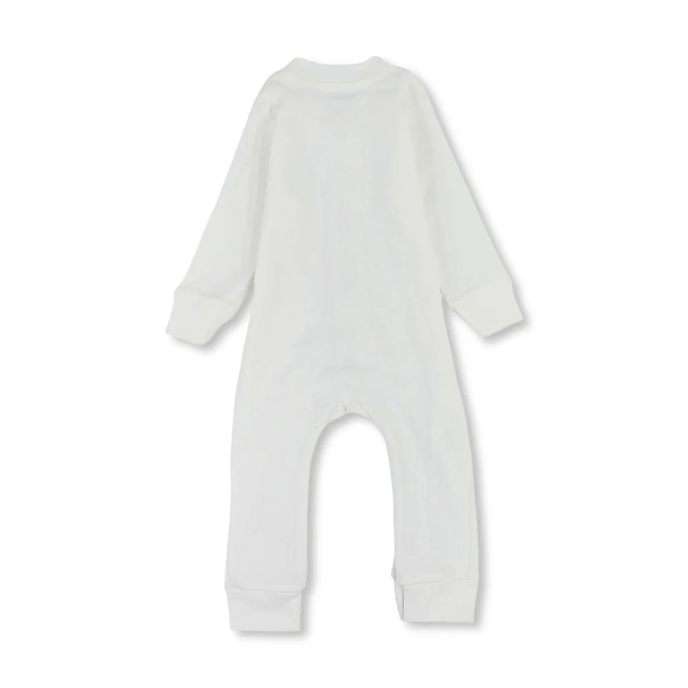 Baby Boys Cotton Footless Onesie – "Cute Teddy" Embroidery - Image 2
