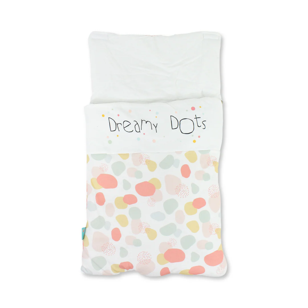 Cotton Baby Port – Mint & Off-White with "Dream Dots" Print