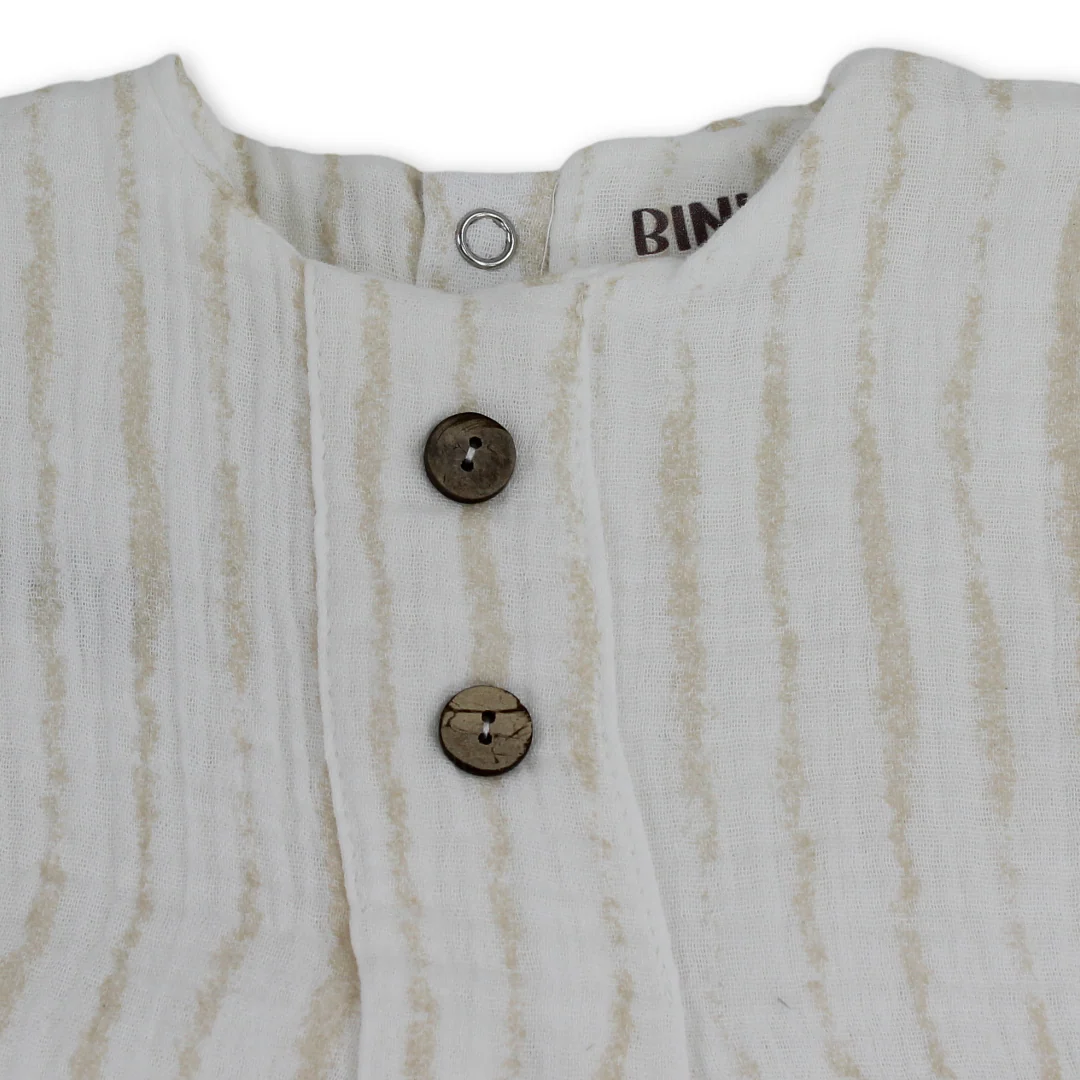 Unisex Baby Linen Romper - Image 3