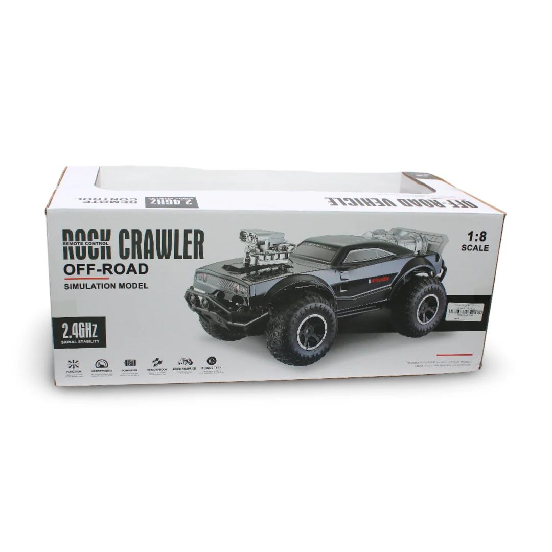 1:8 Scale Remote Control Rock Crawler Off-Road – Black - Image 2
