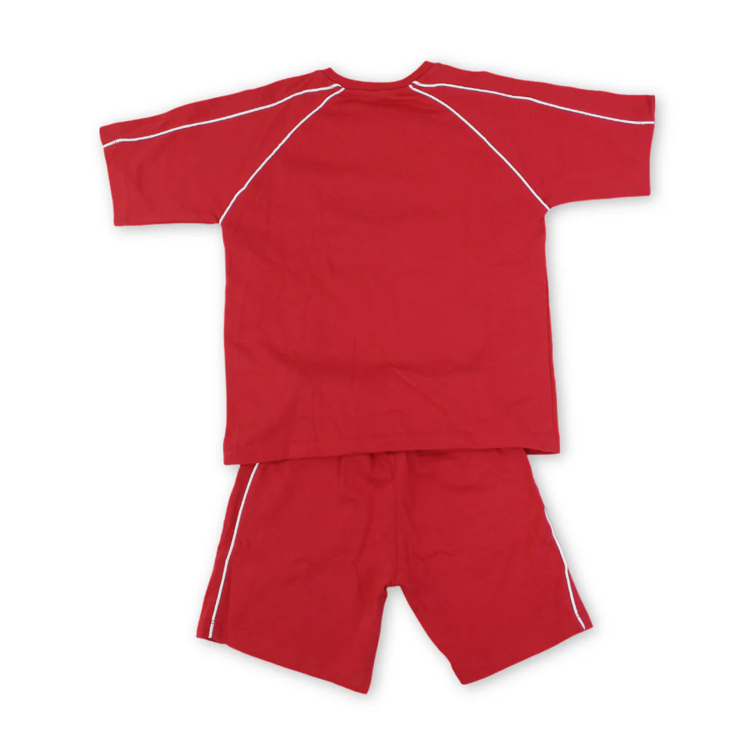 Unisex Red Cotton 2-Piece Outfit Set - Image 5