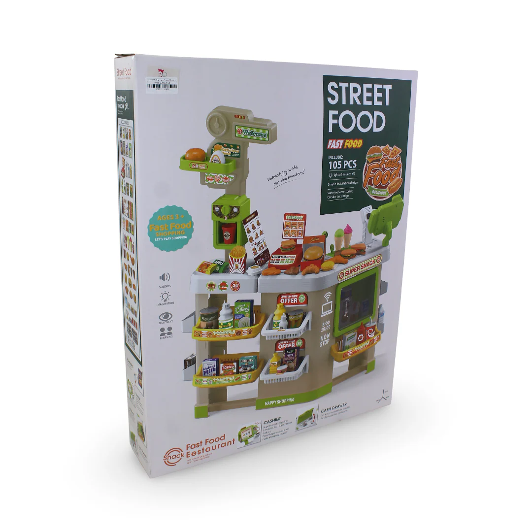 Street Food Fast Food Set (Light & Sound) – 106 Pcs - Image 2