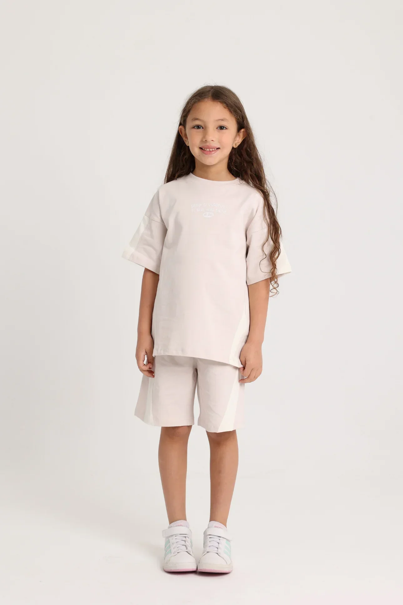 Unisex Kids Cotton Outfit Set – Beige