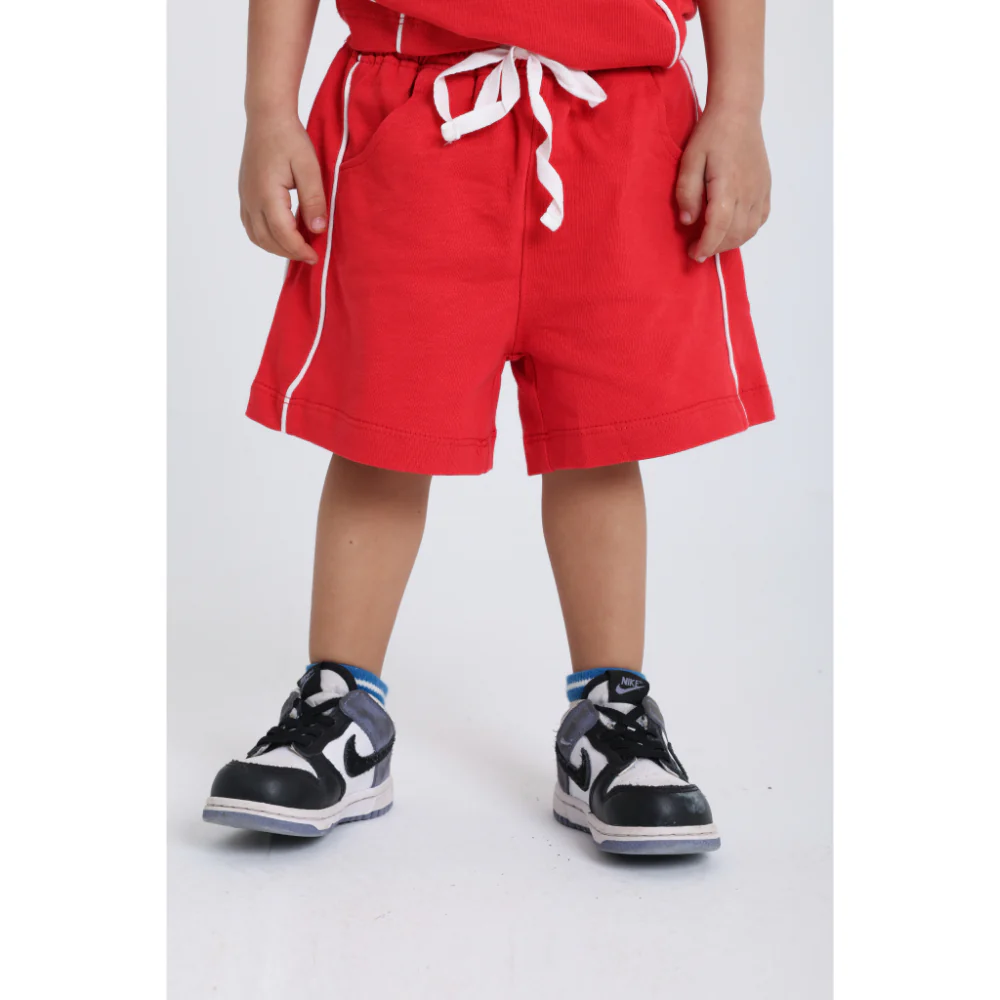 Unisex Baby Red "Summer" Cotton Outfit Set - Image 3