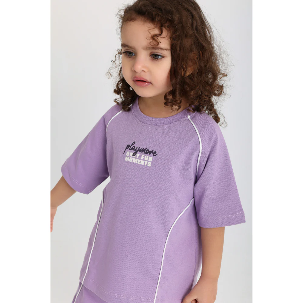 Unisex Baby 2-Piece Outfit Set – Purple - Image 2
