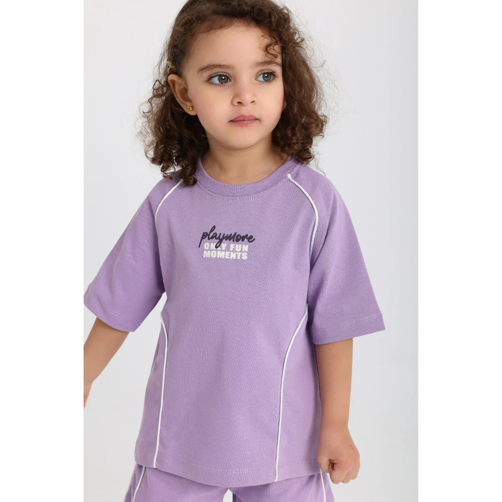 Unisex Baby 2-Piece Outfit Set – Purple - Image 4