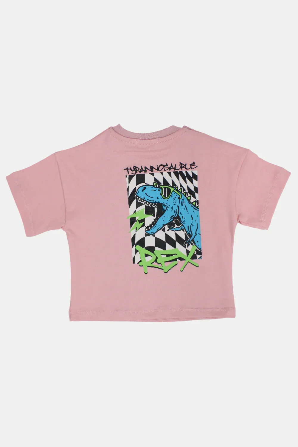 Unisex Baby Dustypink "TYRANOSAURUS REX" Cotton T-Shirt - Image 2
