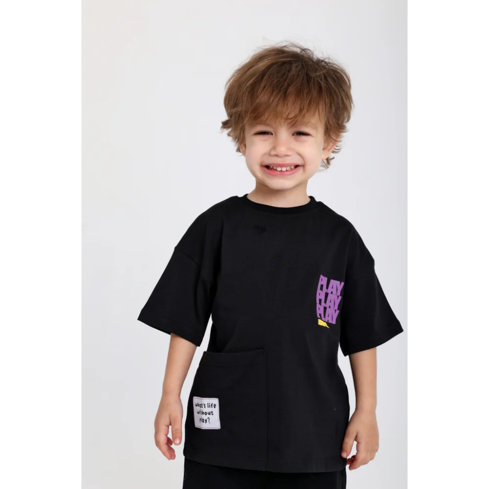 Unisex Baby Navy Cotton T-Shirt