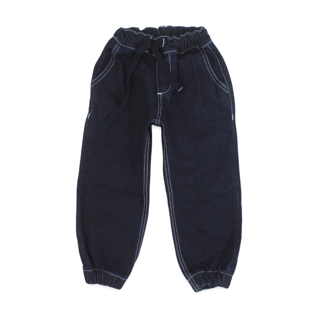 Unisex Baby Cotton Denim Pants – Dark Blue