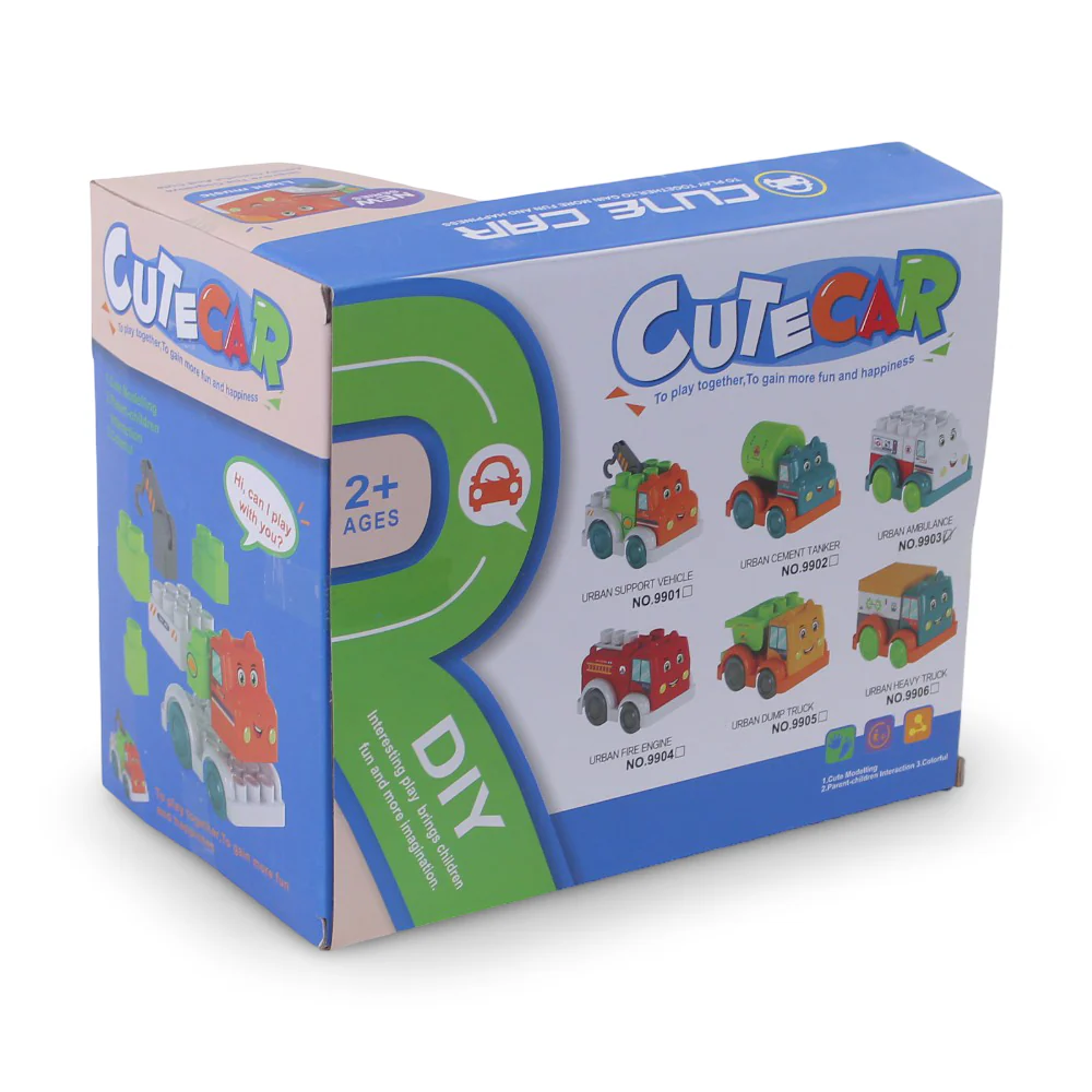 Cute Car Ambulance Building Blocks with Light & Sound - Image 2