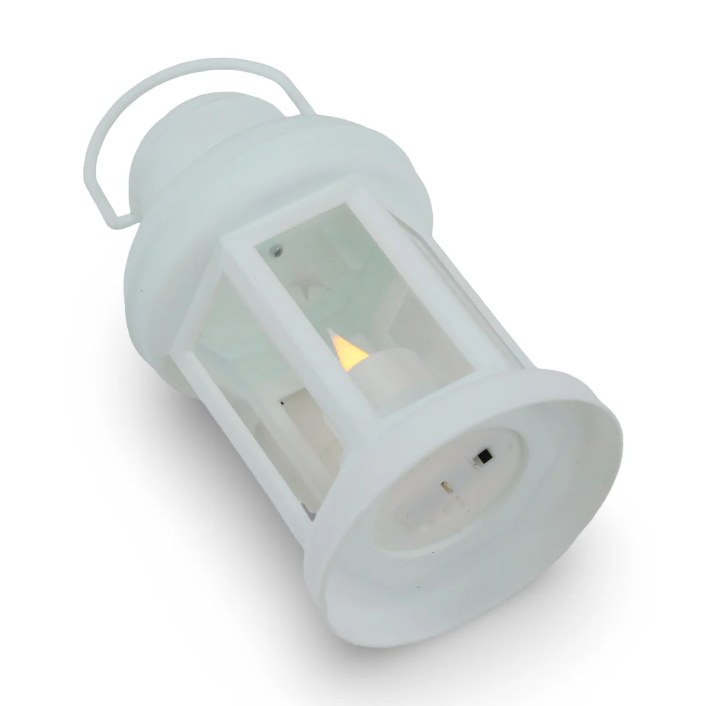 Acrylic Ramadan Lantern with Candle - White - Image 2