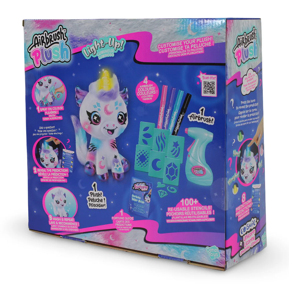 Airbrush Plush Light Up Cosmic Cutie Unicorn Toy - Image 2
