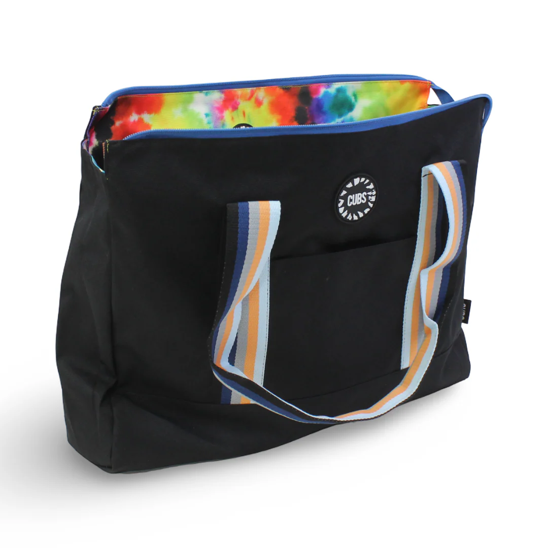 Cubs Always Tanned Tie Dye & Black Double Face Tote Bag - Image 3