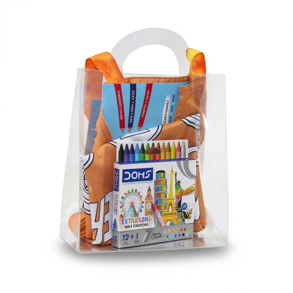 Avengers Coloring Apron + Doms Extra Long Wax Crayons Set