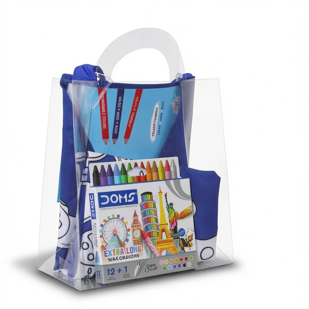 Gamer Coloring Apron + Doms Extra Long Wax Crayons Set