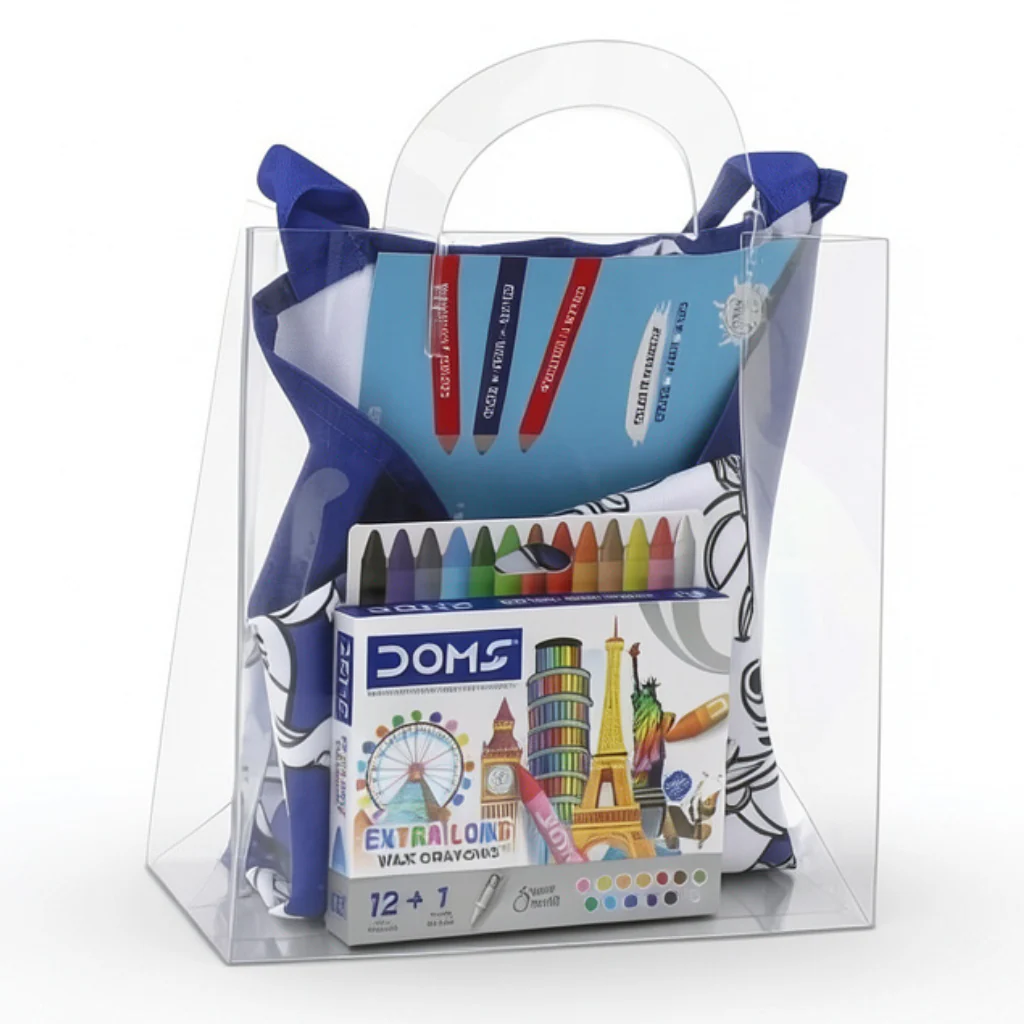 Paw Patrol Coloring Apron + Doms Extra Long Wax Crayons Set