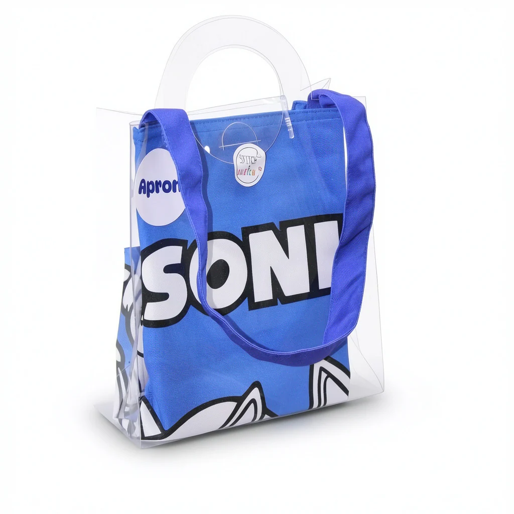 Sonic Coloring Apron + Doms Extra Long Wax Crayons Set - Image 2