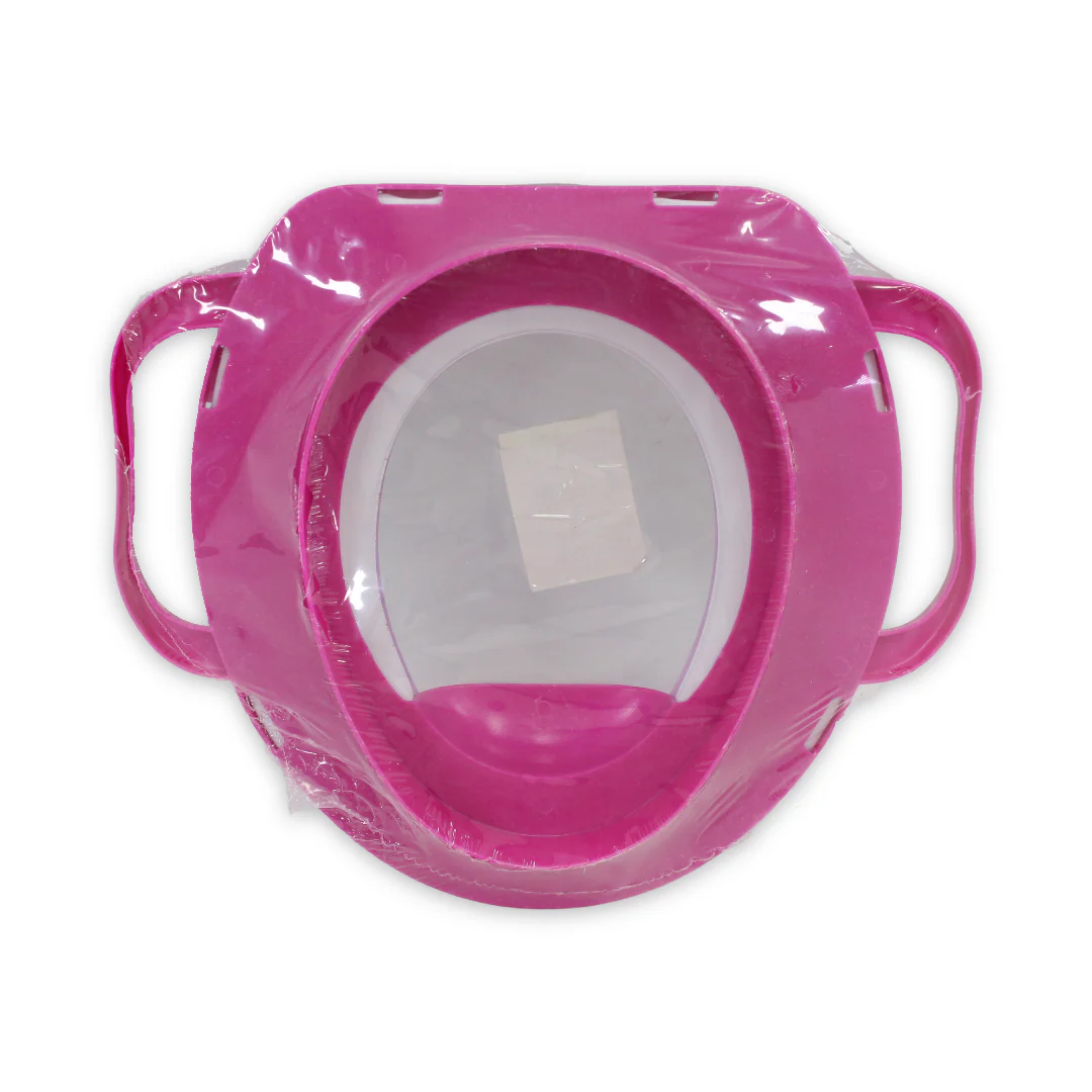 Baby Potty Training Seat – Pink with Shells and Butterflies Print - Image 2