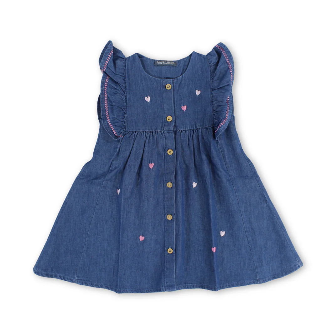 Baby Girls Denim Dress – Navy
