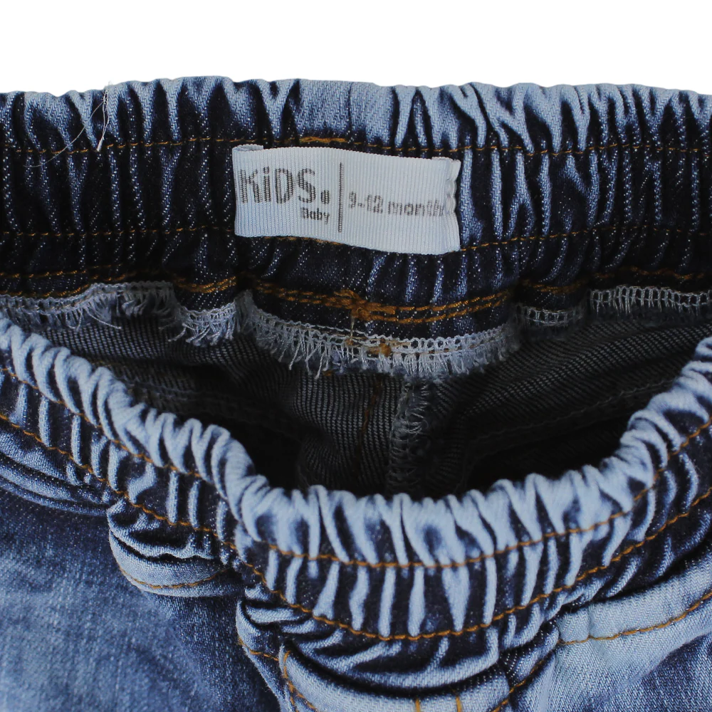 Baby Boys Cargo Jeans – Medium Wash - Image 5