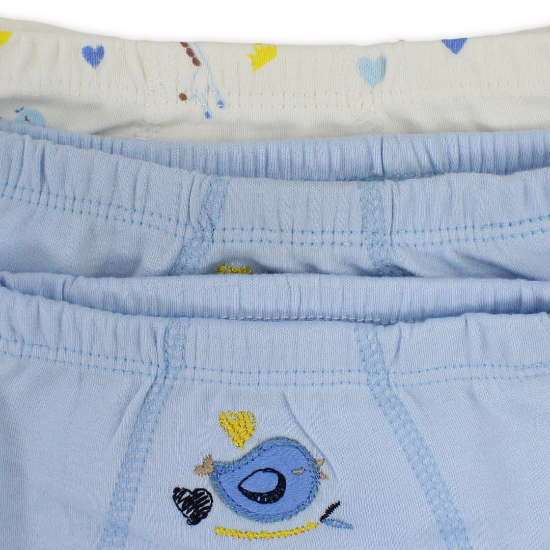 Baby Boys Cotton Pantie – Baby Blue with Animals Design - Image 3
