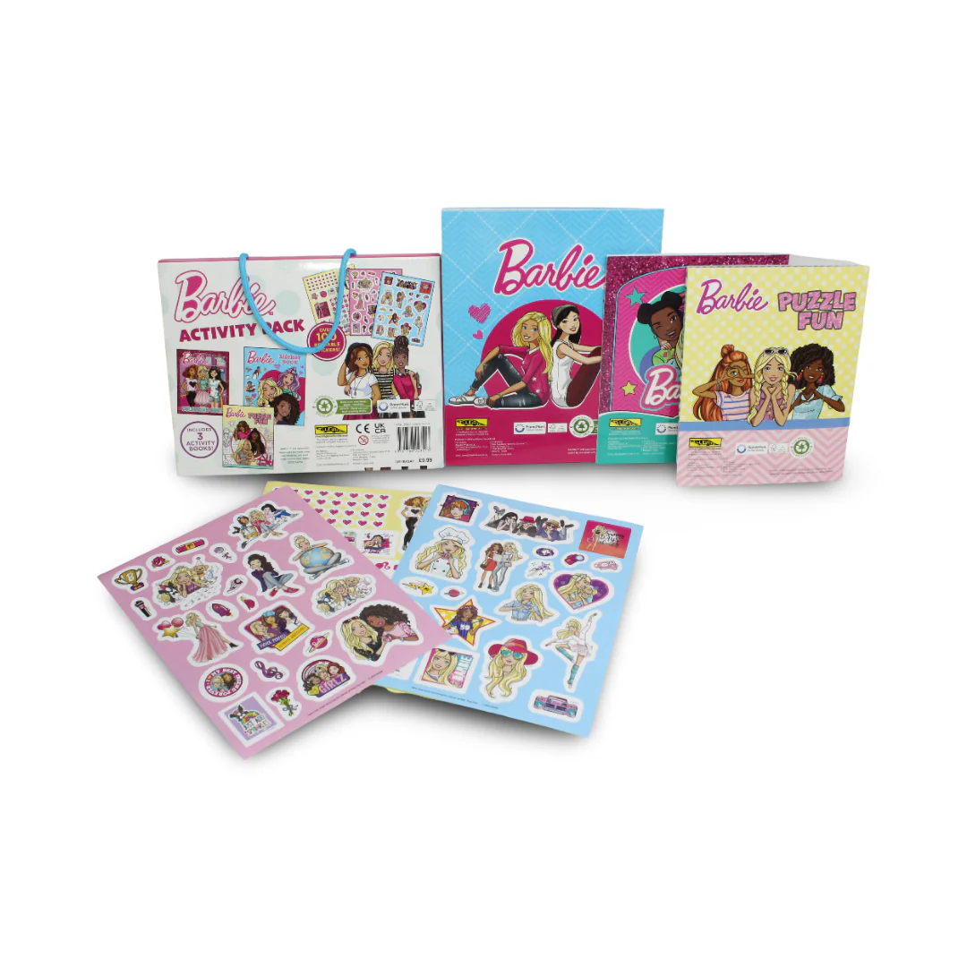 Barbie Activity Pack 3 Books (Coloring, Puzzle, and Sticker)