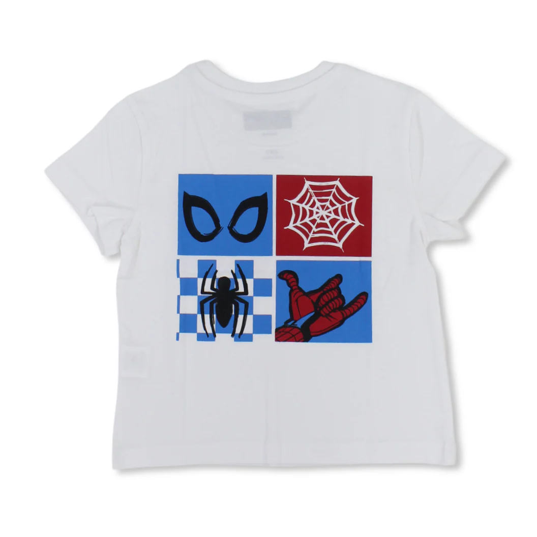 Boys Cotton Short-Sleeved T-Shirt – White with Spider-Man Graphic - Image 2