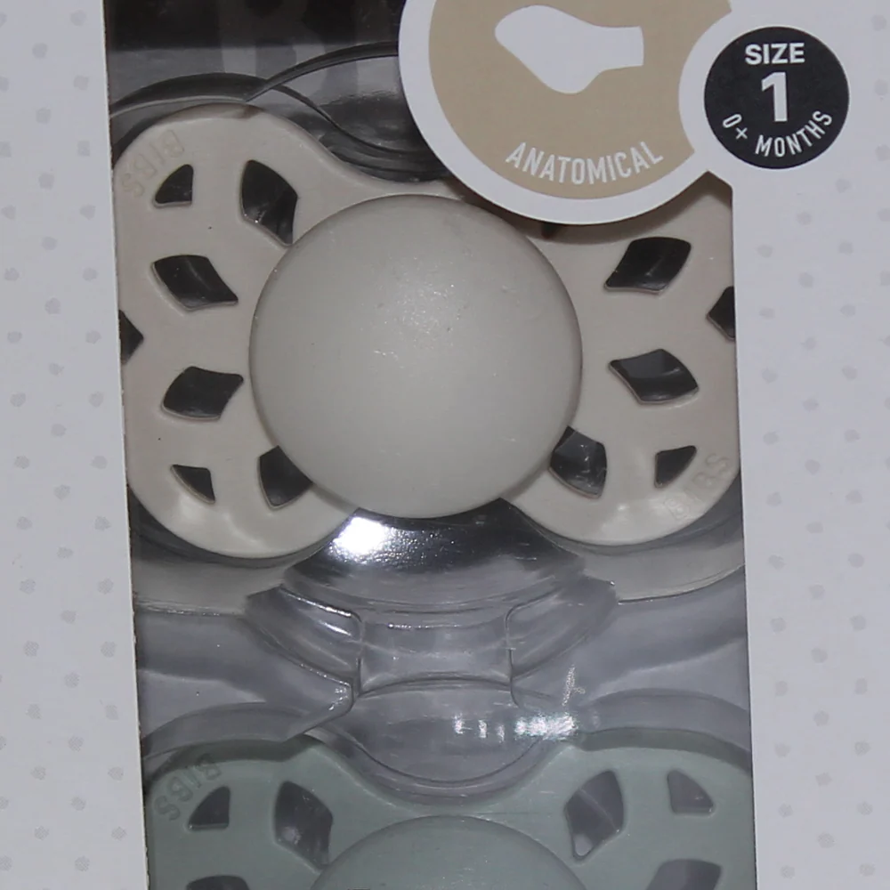 BIBS Infinity Pacifier Pack of 2 – Silicon Size 1 Anatomical Ivory/Sage - Image 8