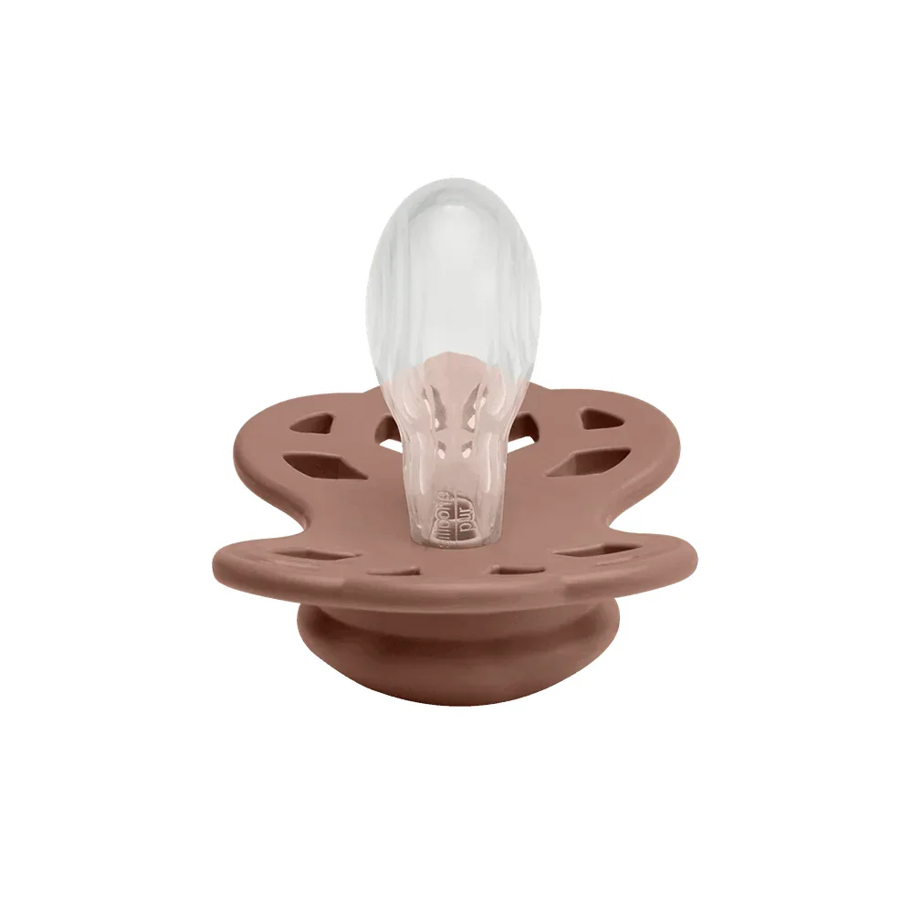 BIBS Infinity Pacifier 2-Pack Anatomical Silicone Size 2 – Blush/Woodchuck - Image 3