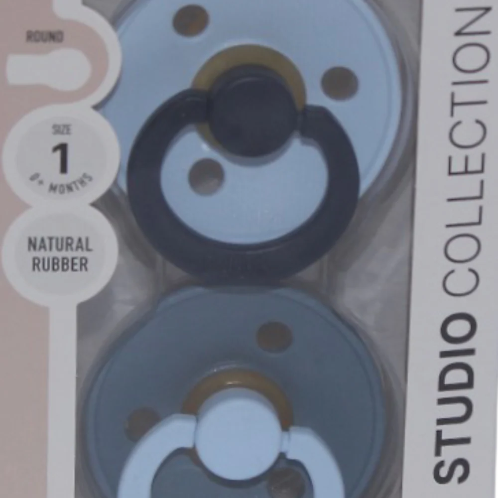 BIBS Colour Natural Rubber Pacifier Pack of 2 – Fusion Latex Size 1 Baby Blue/Petrol Mix - Image 6