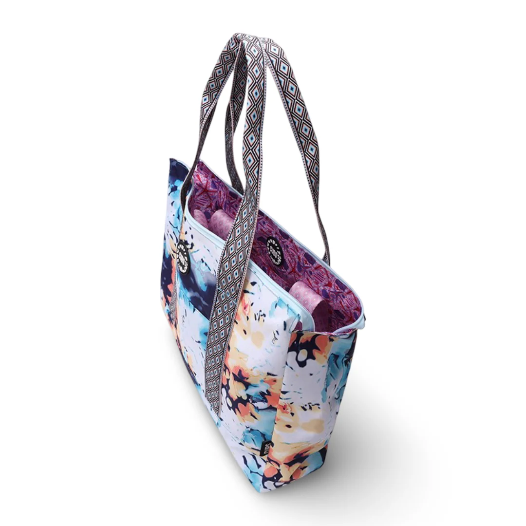 Cubs Bluish Tie Dye and Pinky Stars Double Face Tote Bag (19L) - Image 2