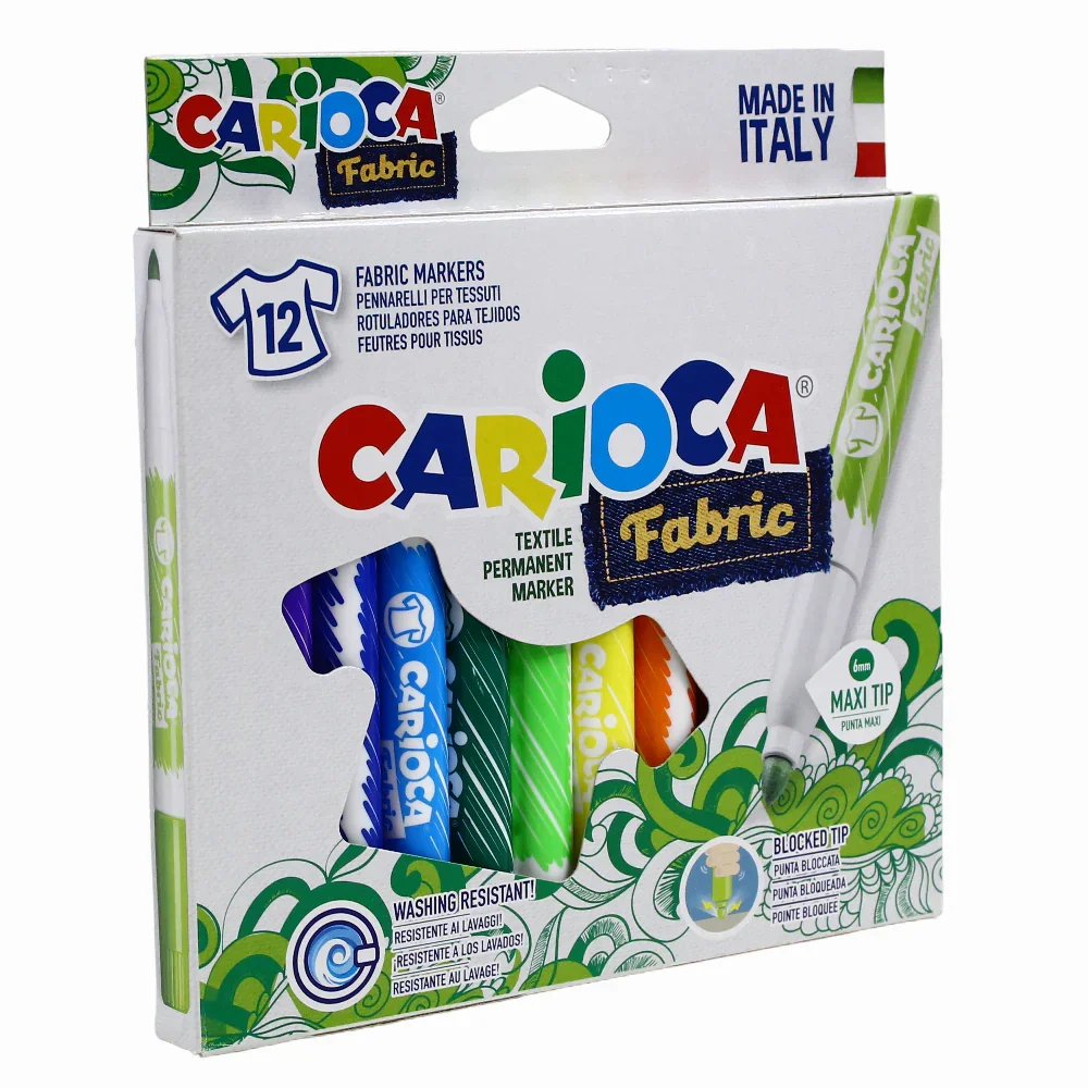 Carioca Fabric Markers – 12 Colors - Image 3