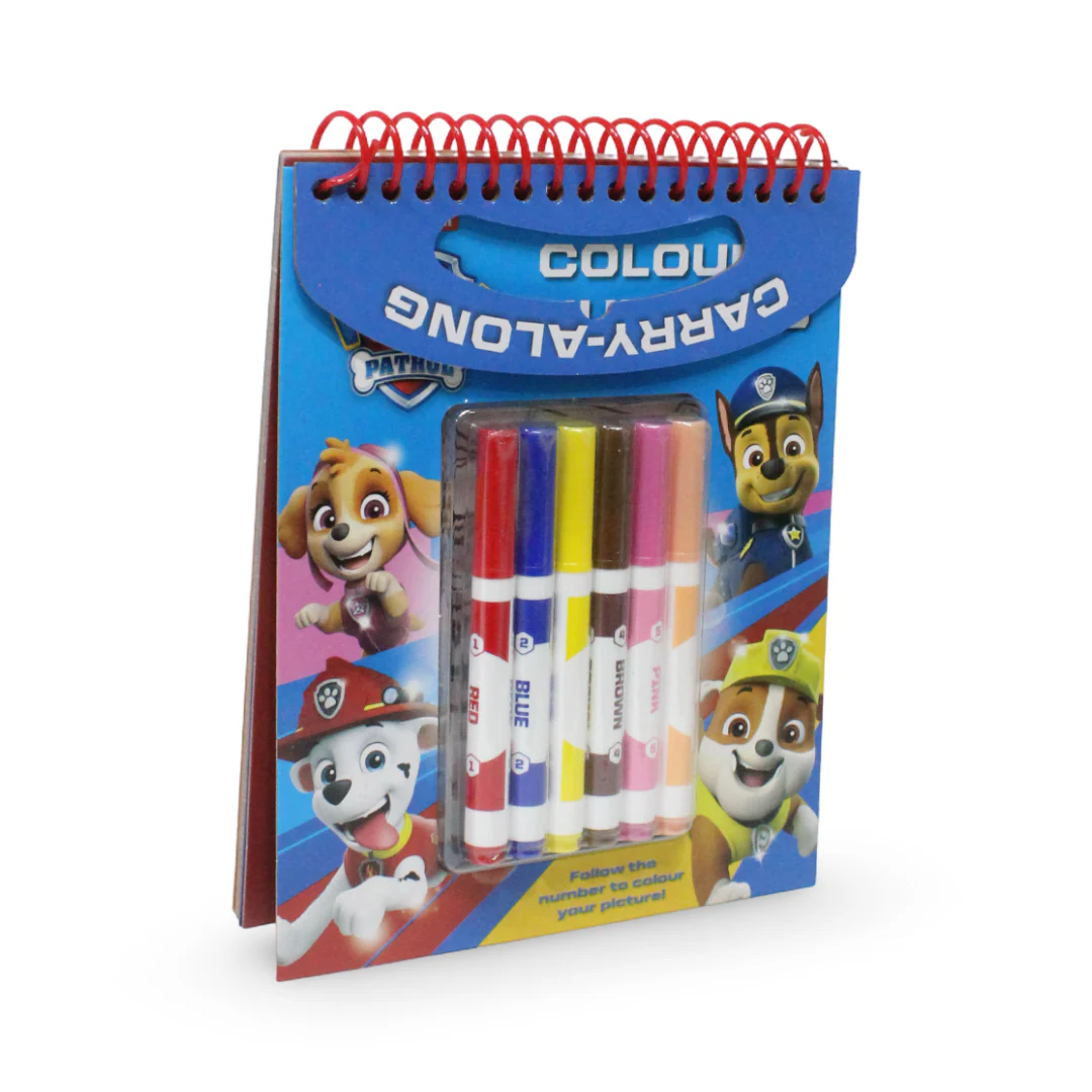 Paw Patrol Colour by Numbers Carry Along Book - Image 2