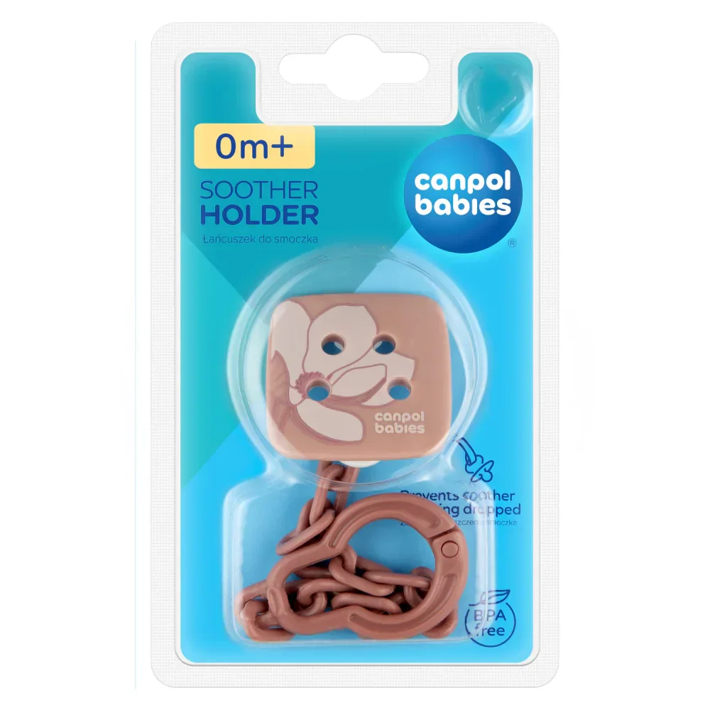 Canpol Babies Soother Holder 0m+ – Dusty Pink - Image 2