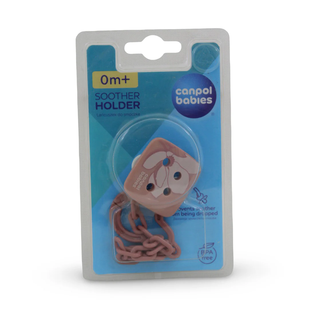 Canpol Babies Soother Holder 0m+ – Dusty Pink - Image 3