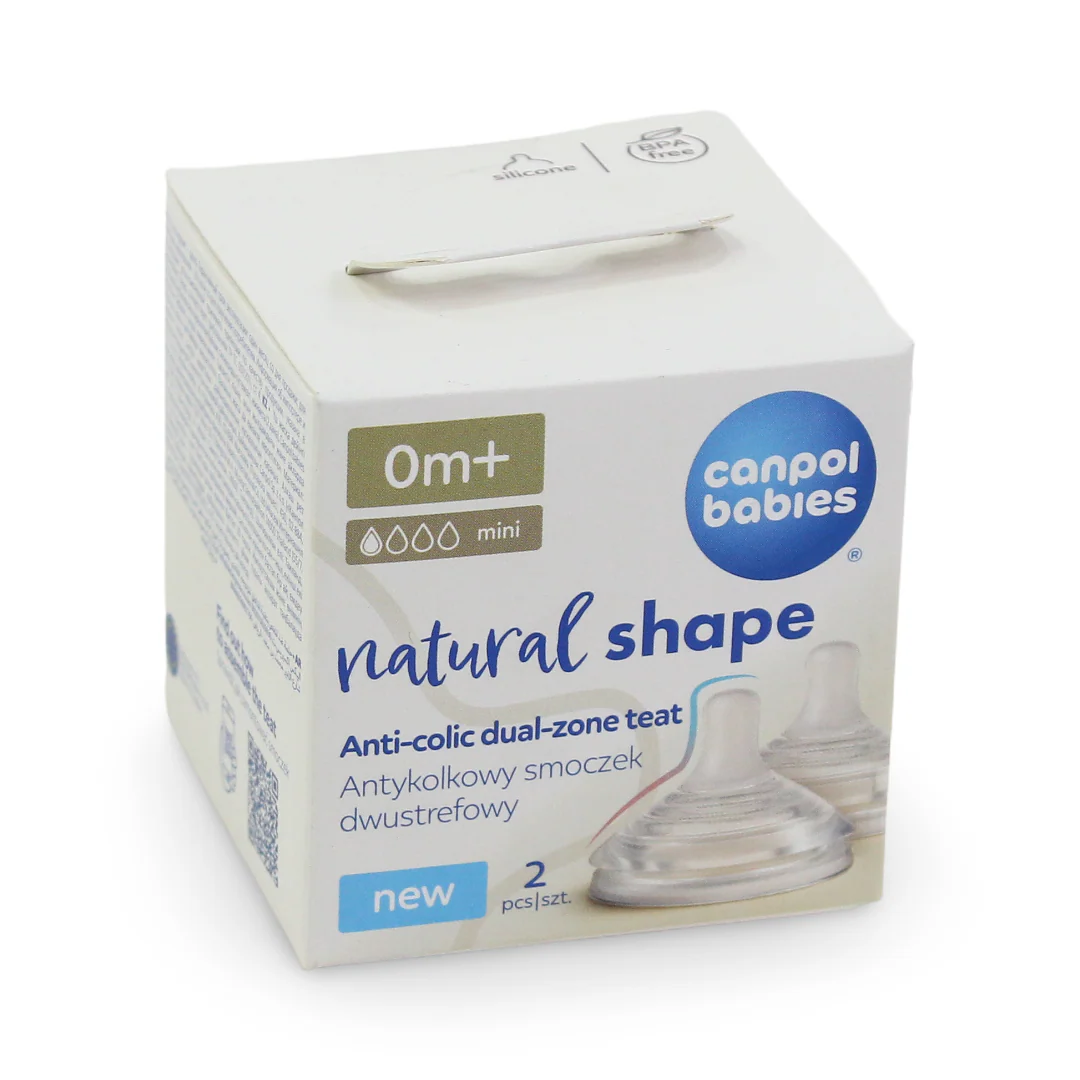 Canpol Babies Natural Shape Anti-Colic Dual-Zone Teat 0m+ - Image 2