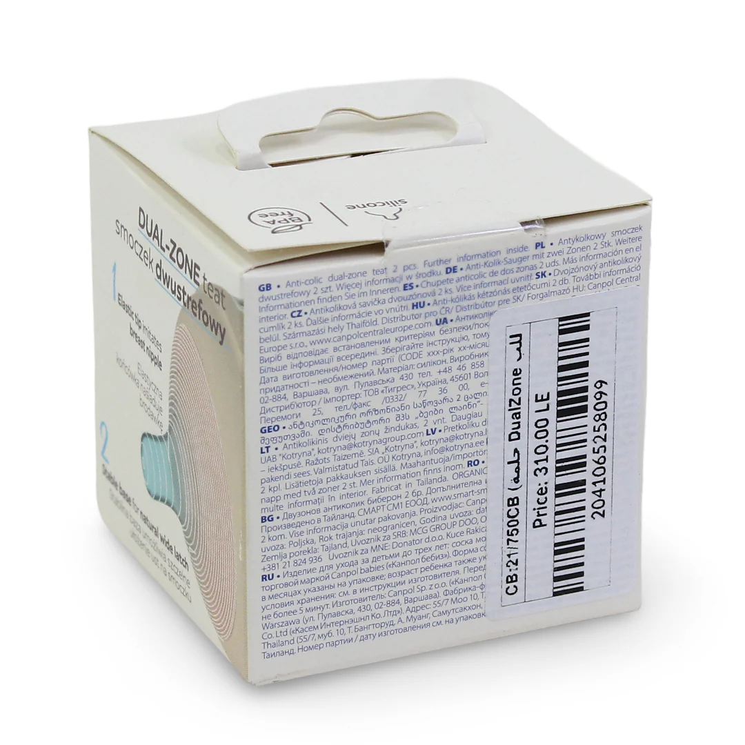 Canpol Babies Natural Shape Anti-Colic Dual-Zone Teat 0m+ - Image 3