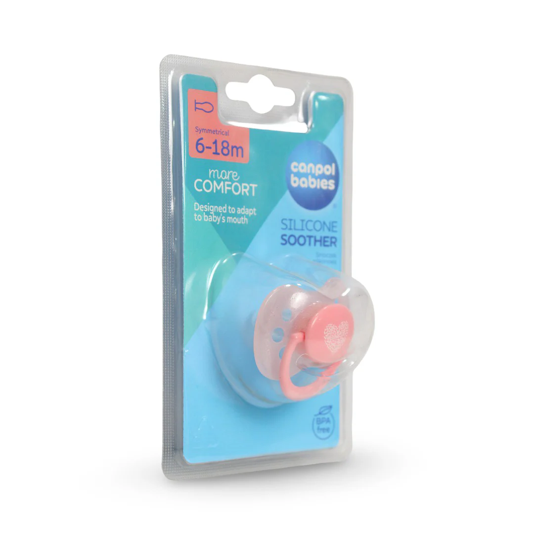 Canpol Babies 6-18m Silicone Symmetrical Soother – Pink