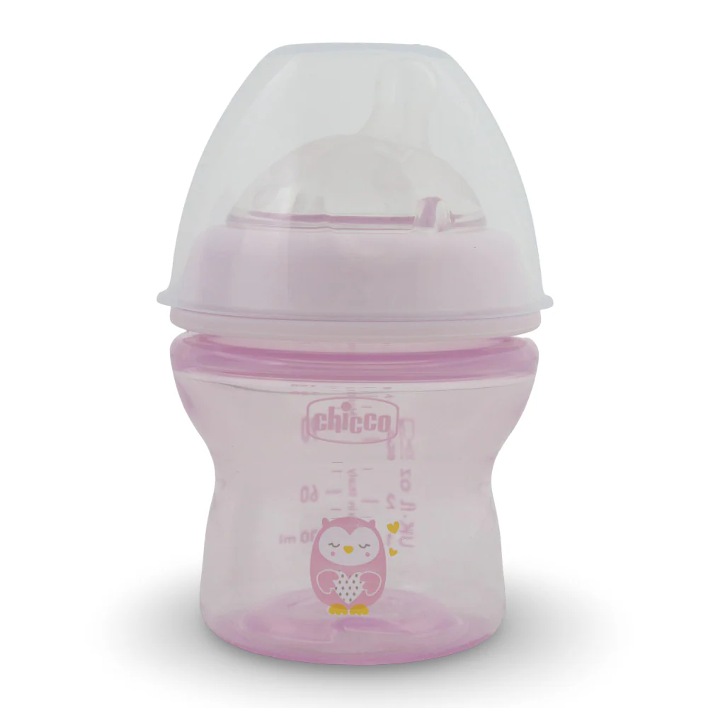 Chicco Natural Feeling Plastic Bottle 150 ml (0+ Months) Pink - Image 3