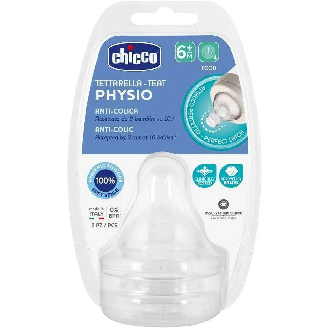 Chicco Perfect-5 Silicone Bottle Nipple Food Flow Teat - 2 Pieces - Image 5