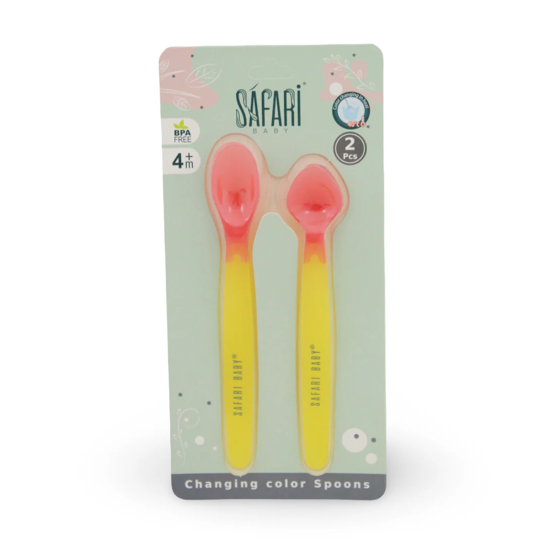 Safari Baby Color Changing Spoon Set 2 PCS +4M
