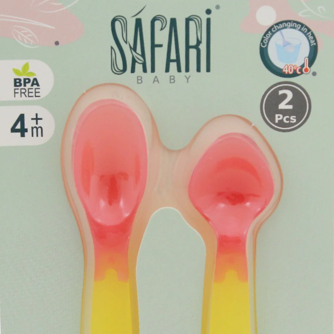 Safari Baby Color Changing Spoon Set 2 PCS +4M - Image 3