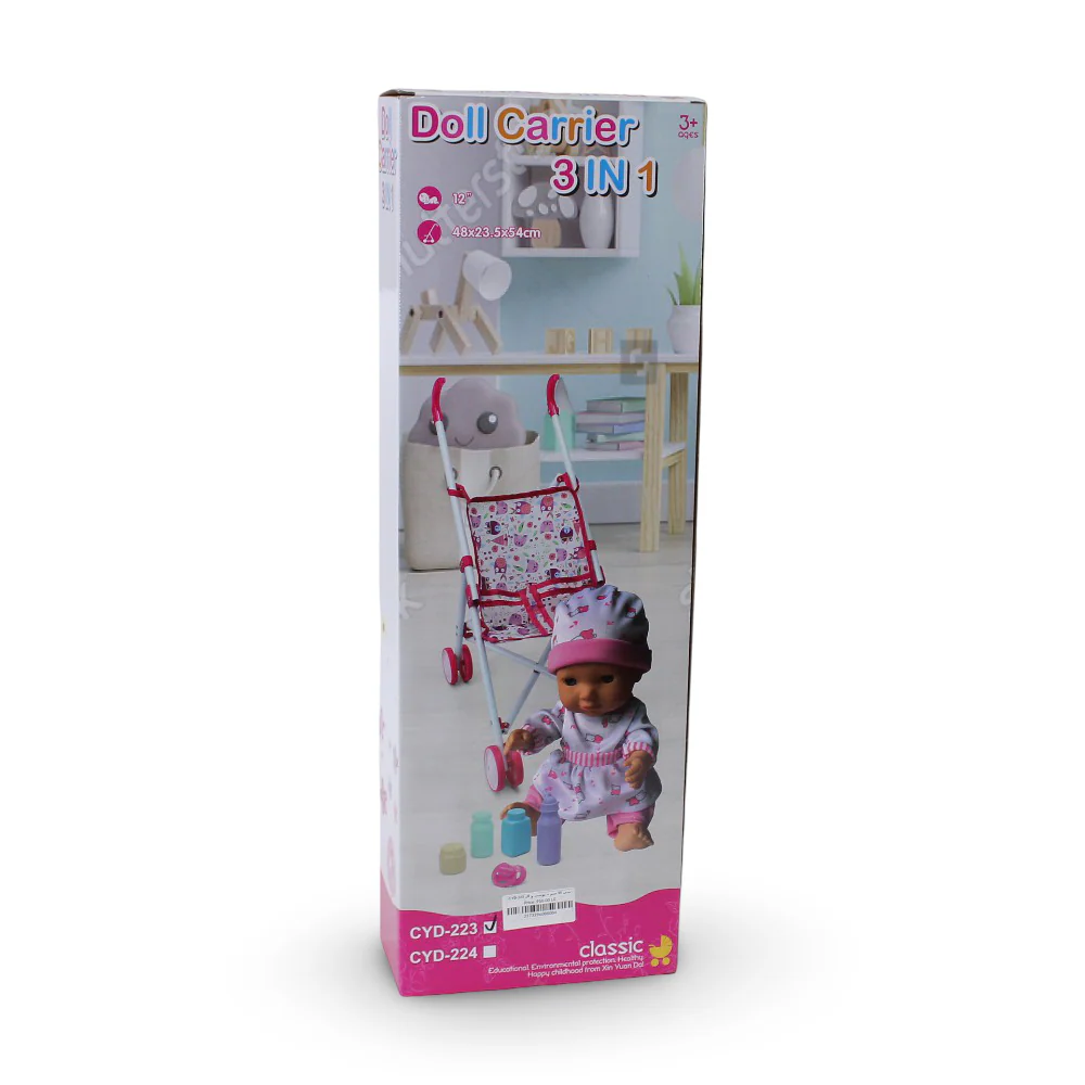 Doll Carrier 3 in 1 Baby Doll Playset - Image 2