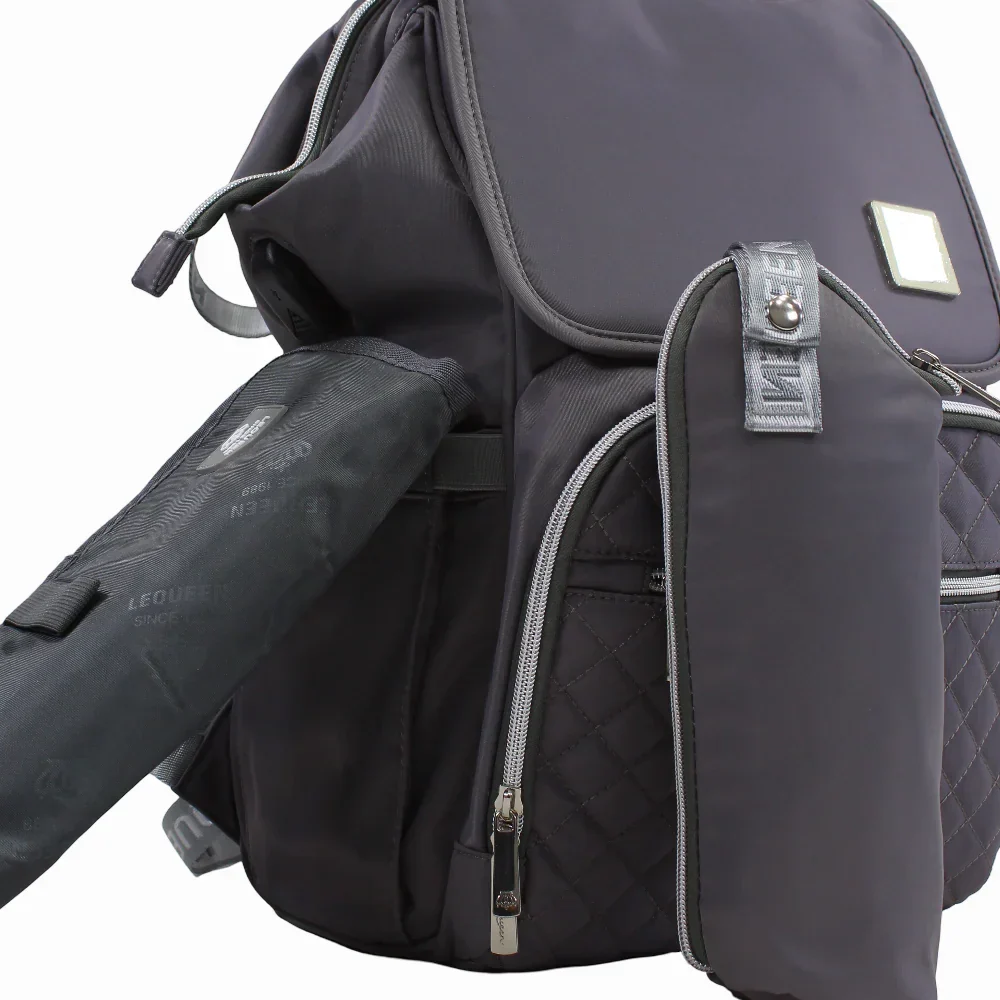 LeQueen Diamond 7th Edition Soft Waterproof Diaper Bag – Grey - Image 4