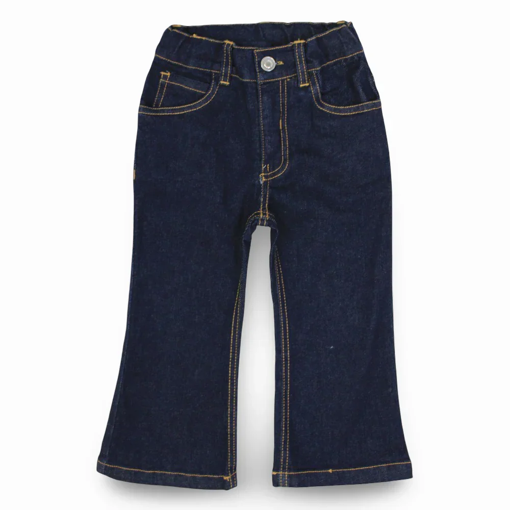 Girls Bootcut Jeans - Navy - Image 2