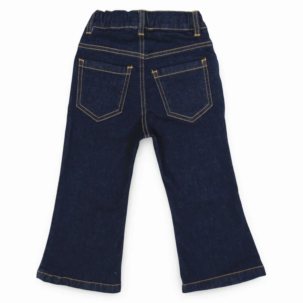 Girls Bootcut Jeans - Navy - Image 3